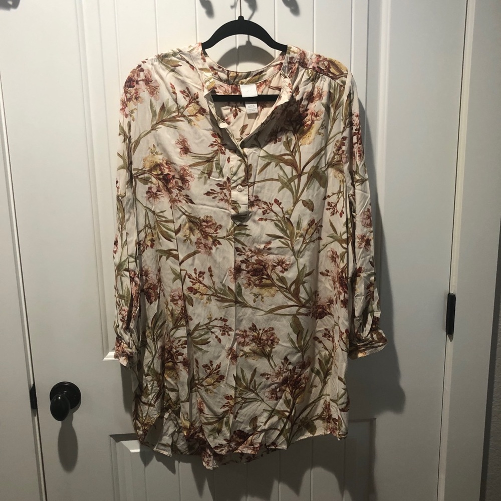 H&M Collarless Tunic Shirt